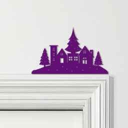 Door Topper Christmas Decor Trees Houses Various Colours Decorative Sign - Novelty Wall Decor, Frame Art, Art - thumbnail 4