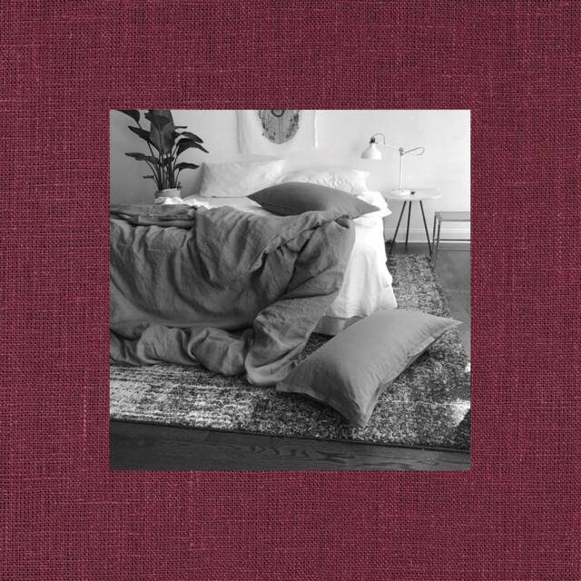 Linen Duvet Cover Burgundy Bordeaux - 100% Flax Natural Fabric Summer Bedding Made To Order in The Usa - image 1