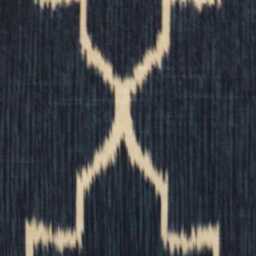 Blue Ikat Pillow Cover Moroccan Lattice Design, Cotton Slub Fabric - thumbnail 2