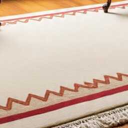 Cream Oushak Rug, Hand Knotted Wool, Antique Turkish Style - thumbnail 2