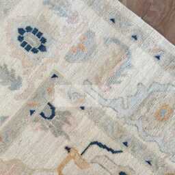 Cream Modern Oushak Hand Knotted Rug 4x6, 5x8, 6x9, 8x10, 9x12, 10x14 Ft Handmade Rugs For Living Room - Antique Ethnic Rug - thumbnail 2