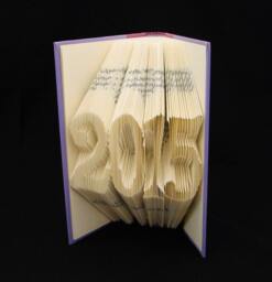 2015 Happy New Year Folded Book Art Sculpture - thumbnail 1
