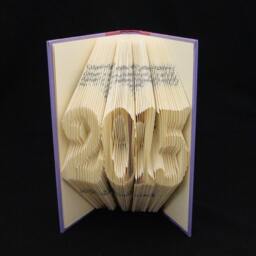2015 Happy New Year Folded Book Art Sculpture - thumbnail 3