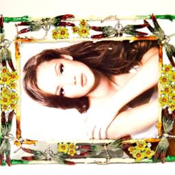 Ciel Collectables Floral Dragonfly Picture Frame Made By Hand With Austrian Crystals - thumbnail 2