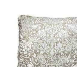 William Morris Pure Strawberry Thief, Dove, Arts & Crafts, Grey Linen Cushion Cover, Throw Pillow Home Decor - thumbnail 3