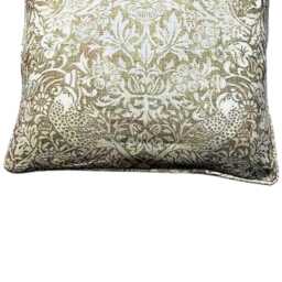 William Morris Pure Strawberry Thief, Dove, Arts & Crafts, Grey Linen Cushion Cover, Throw Pillow Home Decor - thumbnail 2