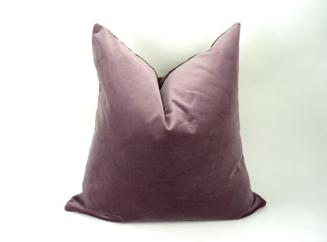 Mauve Pillow Cover // Velvet Cushion Case - image 1