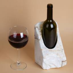 Handmade Lilac Marble Wine Bottle Holder Unique Rack - thumbnail 2