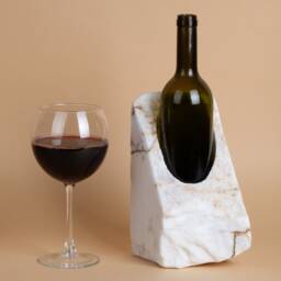 Handmade Lilac Marble Wine Bottle Holder Unique Rack - thumbnail 1