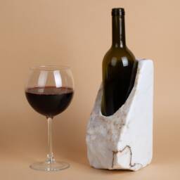 Handmade Lilac Marble Wine Bottle Holder Unique Rack - thumbnail 3