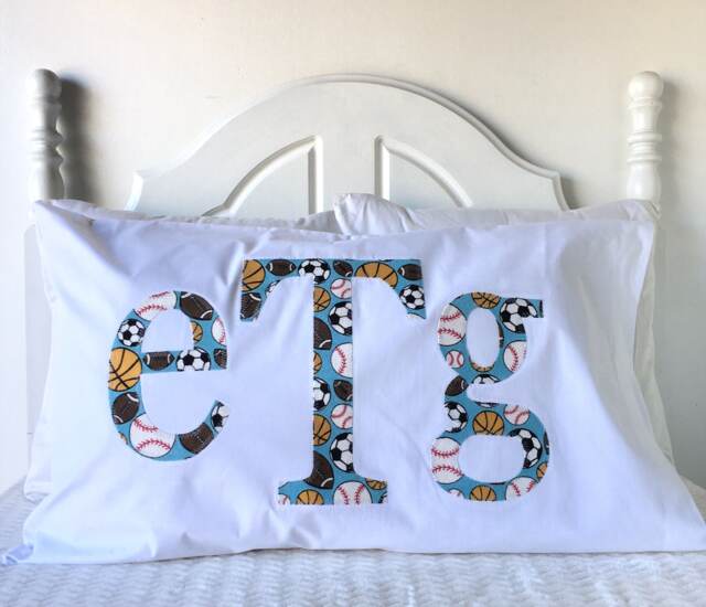 Pillowcase - Monogrammed Pillow Case Kids Slumber Party Favors Custom Fun Gift - image 1