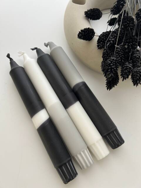 Dip Dye Candles - Black Wish/Set Of 4 Gift - image 1