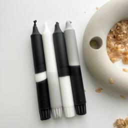 Dip Dye Candles - Black Wish/Set Of 4 Gift - thumbnail 2