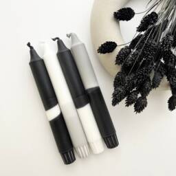 Dip Dye Candles - Black Wish/Set Of 4 Gift - thumbnail 3