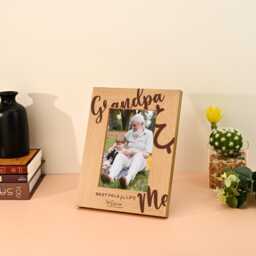 Custom Photo Frame, Grandpa & Me Picture Gift For Papa, First Gift, New Papa Unique Gifts Fathers Day - thumbnail 3