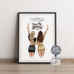 Best Friend Birthday Queens Are Born, Gift, Wall Art, Personalised Gift - thumbnail 2