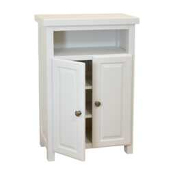Painted Oak Hallway Cabinet Shoe Storage, Kitchen Cupboard, Assembled - thumbnail 3