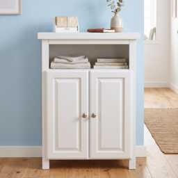 Painted Oak Hallway Cabinet Shoe Storage, Kitchen Cupboard, Assembled