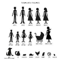 Personalised Family Silhouette Art Print, Pets Included - thumbnail 3