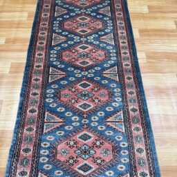 2x6 Gray Color Bokhara Rug - Runner Hallway Luxury Bukhara Fine Quality Woolen Afghan - thumbnail 3