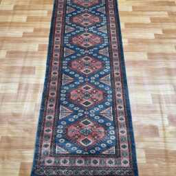 2x6 Gray Color Bokhara Rug - Runner Hallway Luxury Bukhara Fine Quality Woolen Afghan - thumbnail 2