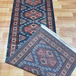 2x6 Gray Color Bokhara Rug - Runner Hallway Luxury Bukhara Fine Quality Woolen Afghan - thumbnail 4