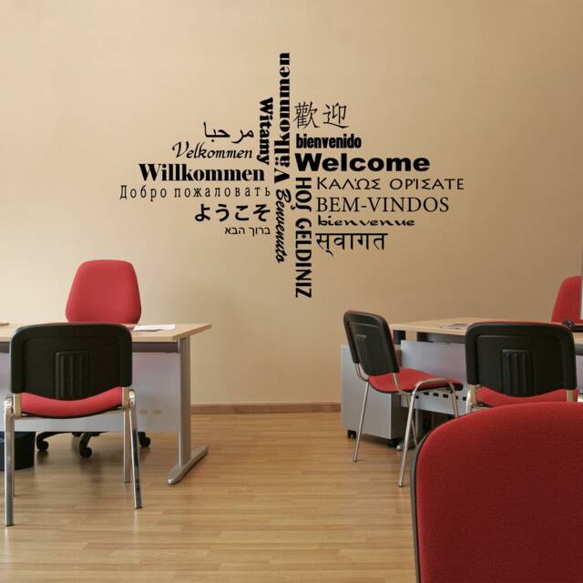 Welcome Typography - Wall Sticker Decal Office & Home Decor Skuwelcomesticker - image 1