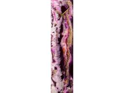 Purple & Gold Wall Clock For Bedroom, Modern Decor Gift, Unique Glass Art, Not Fused Glass, Resin