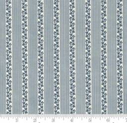 Navy Blue Floral Stripe Crib Sheet Fitted Cotton Baby Bedding - thumbnail 3