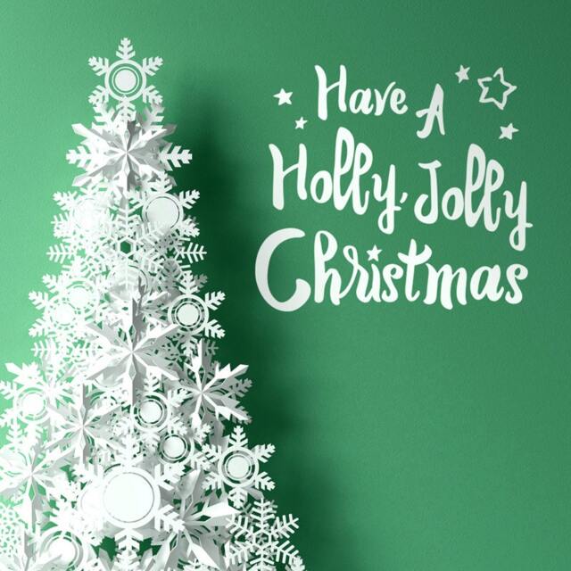 Christmas Wall Decal, Have A Holly Jolly Christmas, Vinyl Words, Holiday Window Decal - image 1