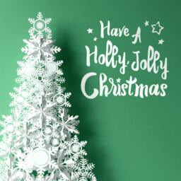 Christmas Wall Decal, Have A Holly Jolly Christmas, Vinyl Words, Holiday Window Decal - thumbnail 1