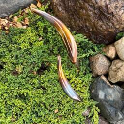 Bronze Sculpture Garden Fish Handmade Welded Metal Art Patina Outdoor Garden Decor - thumbnail 2