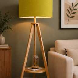 New High Quality Upholstery Bright Olive Green Light Velvet Drum Lamp Shade Pendant All Shapes Sizes Available - thumbnail 2