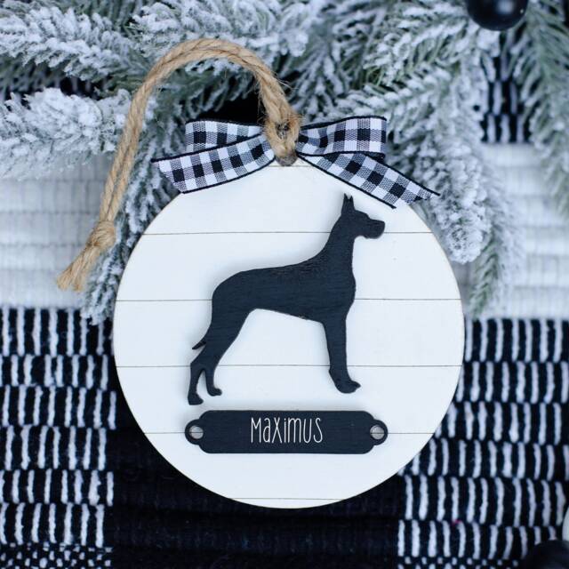 Farmhouse Christmas Ornament Great Dane - Gift For Dog Owner Modern Decor Mom - image 1