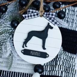 Farmhouse Christmas Ornament Great Dane - Gift For Dog Owner Modern Decor Mom - thumbnail 2