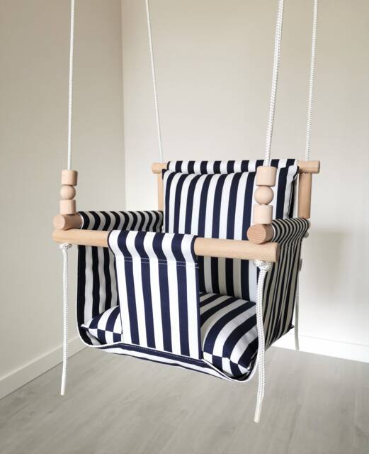 Cotton Canvas Baby Swing Montessori Toddler Indoor Hanging Chair - image 1