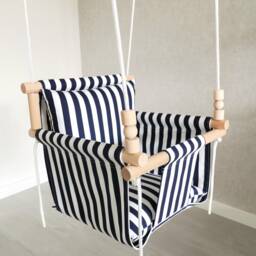 Cotton Canvas Baby Swing Montessori Toddler Indoor Hanging Chair - thumbnail 2