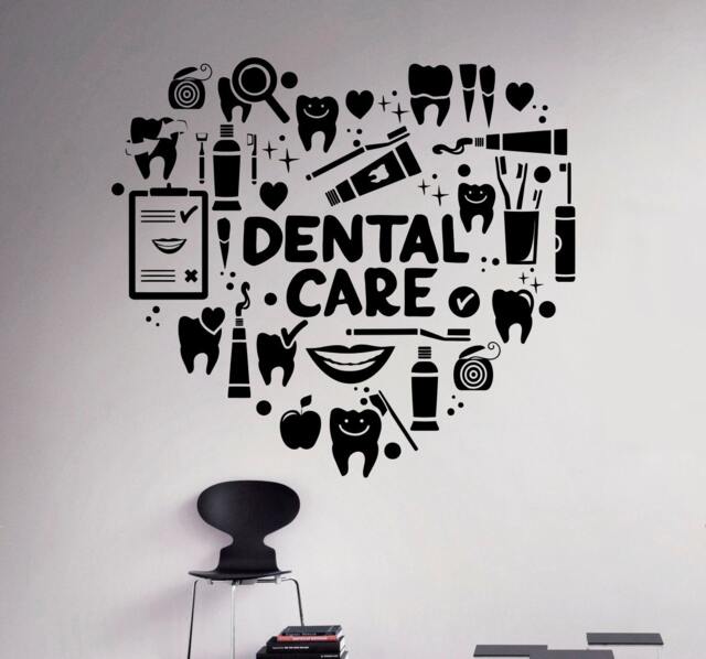 Dental Care Wall Decal Dentist Vinyl Sticker Art Decor Home Interior Bathroom Design 9(Dtl - image 1