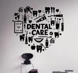 Dental Care Wall Decal Dentist Vinyl Sticker Art Decor Home Interior Bathroom Design 9(Dtl - thumbnail 1