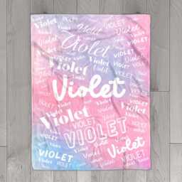 Personalized Names Blanket For Baby/Kids/Youth/Adult, Birthday Gift, Baby Single Sided Printing , Christmas Gift Birthday Present - thumbnail 3