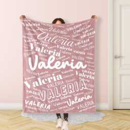 Personalized Names Blanket For Baby/Kids/Youth/Adult, Birthday Gift, Baby Single Sided Printing , Christmas Gift Birthday Present - thumbnail 1