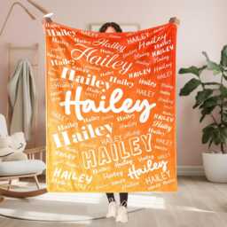 Personalized Names Blanket For Baby/Kids/Youth/Adult, Birthday Gift, Baby Single Sided Printing , Christmas Gift Birthday Present - thumbnail 2
