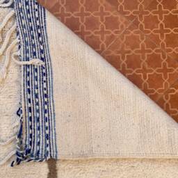 Hand Knotted Wool Berber Rug 6.1 X 9 Ft, Abstract Tribal Design - thumbnail 4