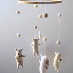 Bear Mobile, Nursery Baby Crib Mobile - thumbnail 2
