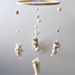 Bear Mobile, Nursery Baby Crib Mobile - thumbnail 4