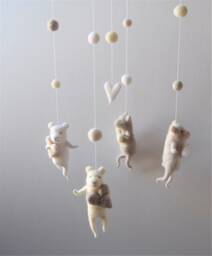 Bear Mobile, Nursery Baby Crib Mobile - thumbnail 1
