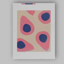 Minimalist Pink Avocado Fruit Repeat Pattern Canvas Wall Art Print Decor Picture Ready To Hang - thumbnail 1