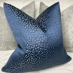 Gorgeous Navy Crater Cushion Cover, Modern Home Decor, Cover Chair Sofa & Bed Pillow Designer Prestigious Textiles Fabric - thumbnail 2