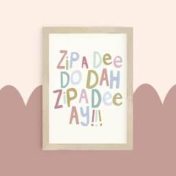 Zip A Dee Do Dah Print Playful Kids Room Wall Art - thumbnail 3