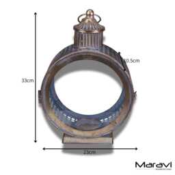 Divra Moroccan Style Round Lantern - thumbnail 4